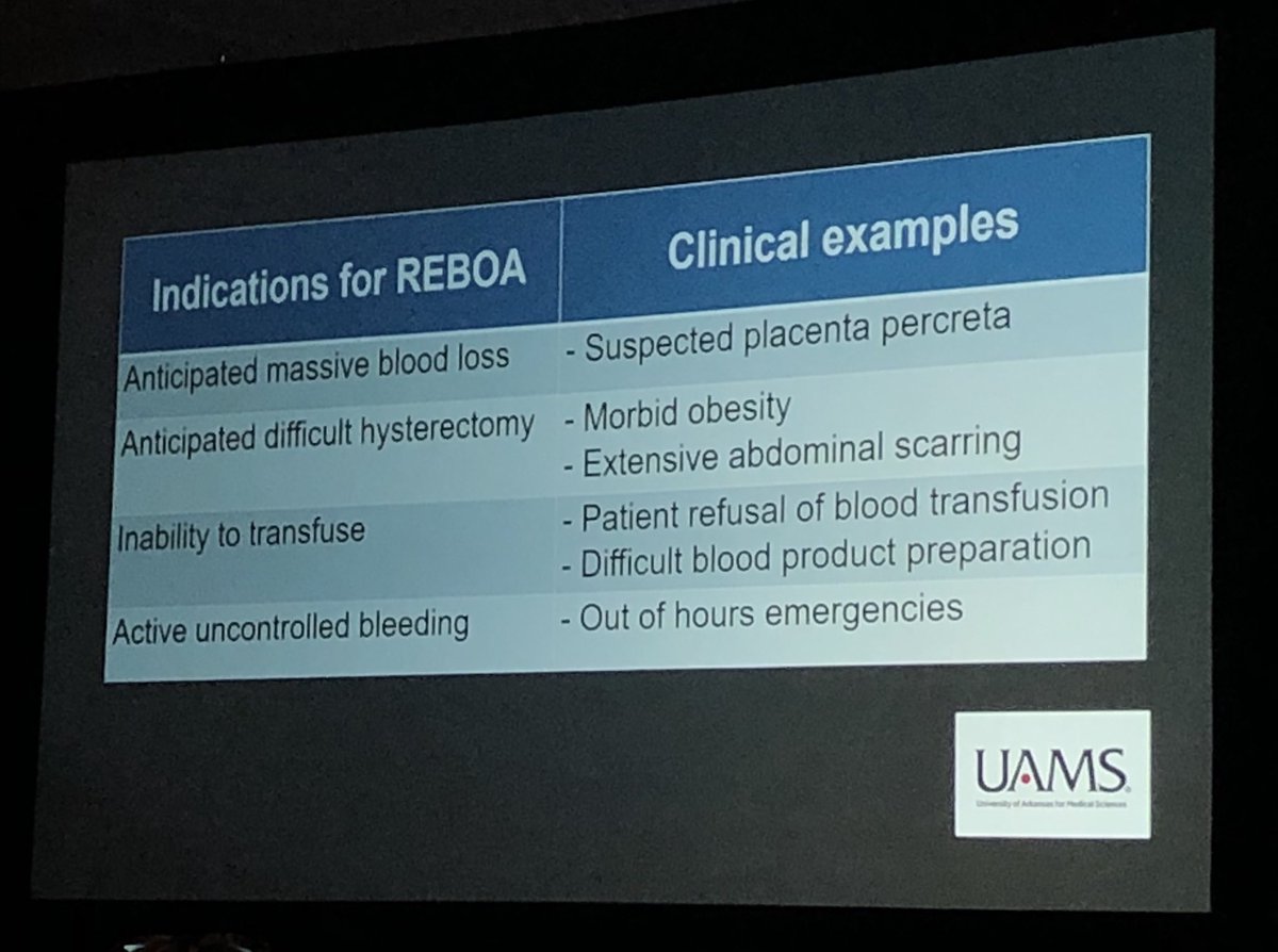 emilysharpe's tweet image. REBOA can be a life saving innovation in obstetric hemorrhage. Fantastic presentation by @JillMhyre #SOAPAM2018 #ptsafety #maternalmortality @APSForg