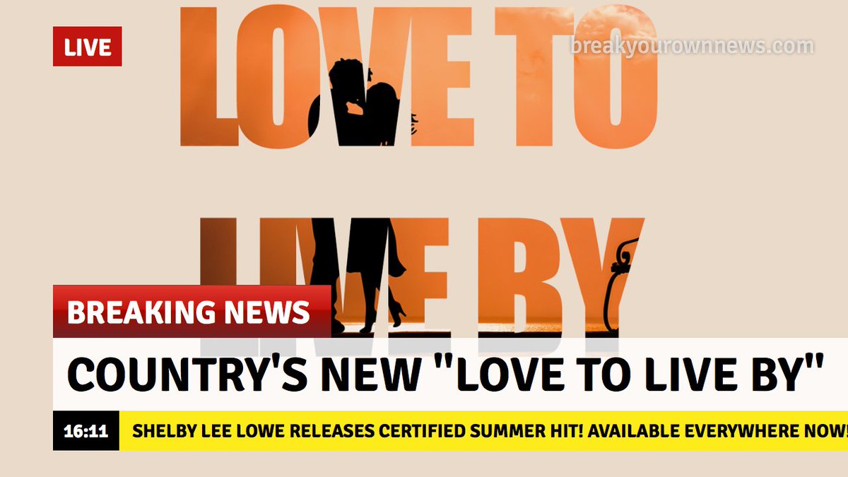 ShelbyLeeLowe's tweet photo. Breaking News: Love To Live By has officially released! #LoveToLiveBy #L2LB #NewMusicFridays https://t.co/WHCKvb6AUu https://t.co/zsxqG8TTIy