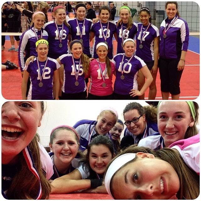 Lineshotvb's tweet image. Coach Ali, Coach Ellie as player Ellie! #flashbackfriday #alwayspinkandpurple #ovrregionals