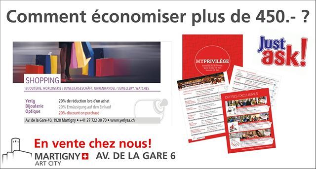 MartignyTourism's tweet image. Et toi, t'as déjà ton passeport #MyPrivilège ?
Non? Alors t'attends quoi? 😉
.
#myPrivilege #myActivities #myMartigny #enjoyMartigny #BijouterieYerly ift.tt/2G7eUNX