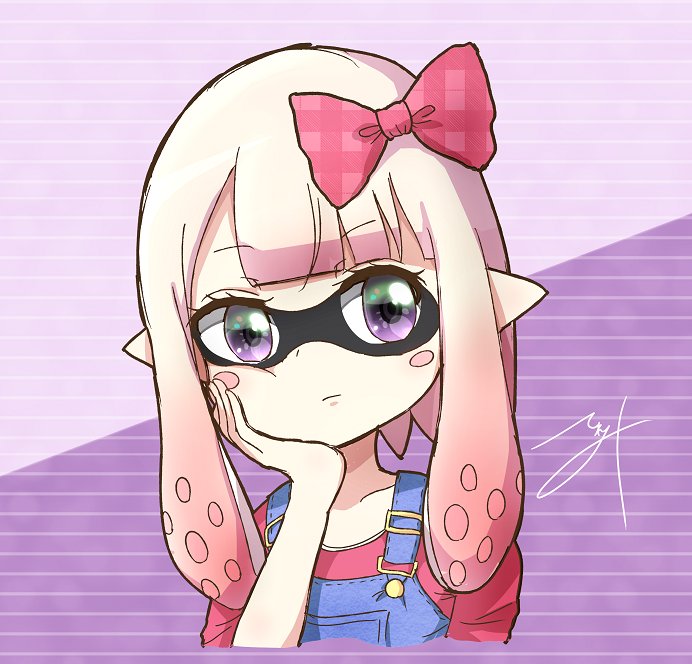 テレみ Vtuber Twitterissa キティちゃん スプラトゥーンガール 落書きで終わるクセがついちゃってたので久々に仕上げまで イラスト完成 Splatoon2 スプラトゥーン2フェス