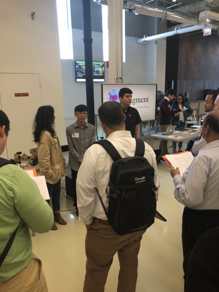 CurieCS's tweet photo. I am so proud of my #WebDevelopement #Seniors #TeamAugment great job presenting @MotorolaUS and exposing more people to #VR and @tiltbrush #curieway https://t.co/f76u9okRRO