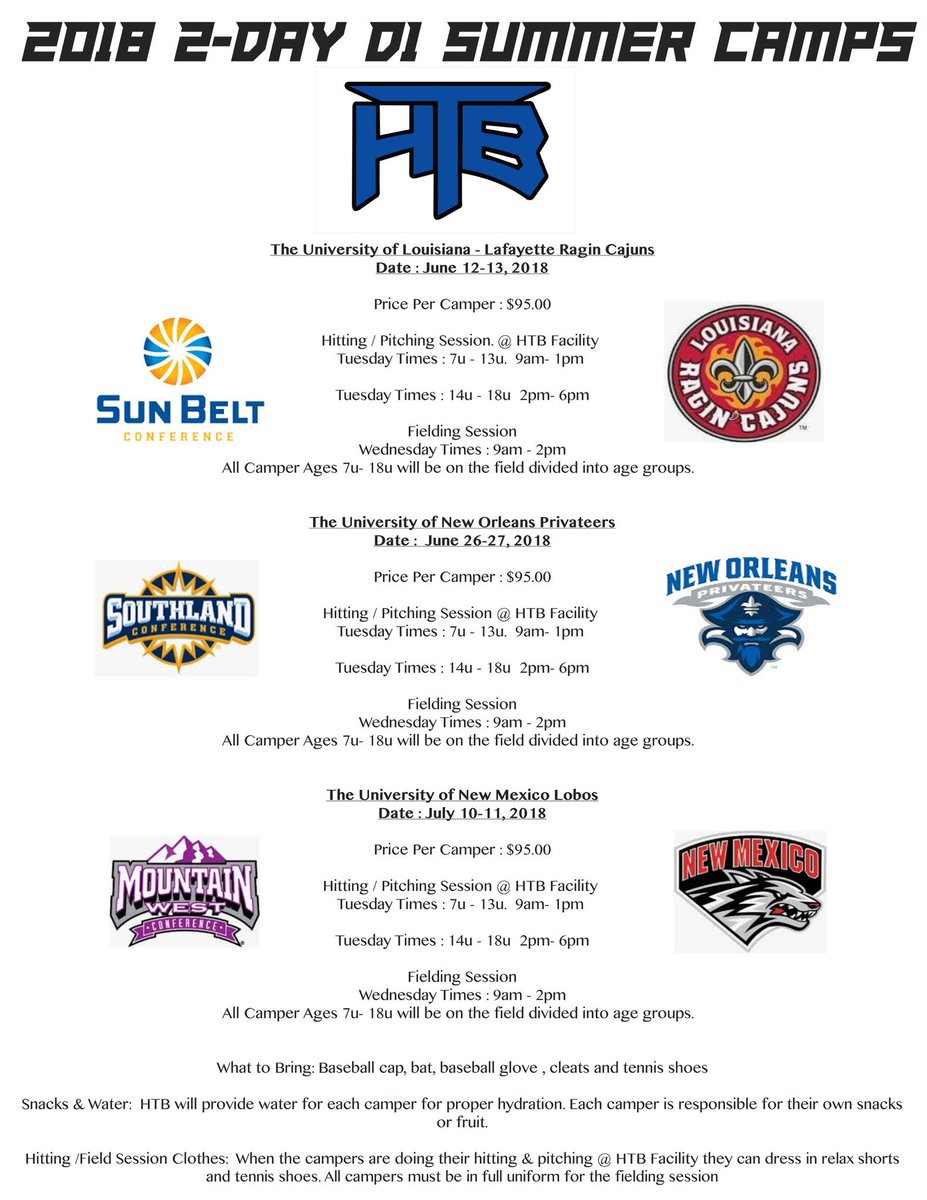 HTBBASEBALL's tweet photo. 2018 College Showcase &amp; Camps https://t.co/hnoqmADUzI