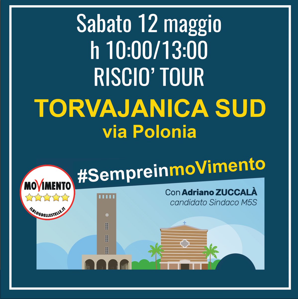 👉 RISCIO' TOUR
🚩 Torvajanica Sud - Via Polonia
📅 12 MAGGIO
🕗 dalle 10.00 alle 13.00
Domani saremo a Torvajanica Sud, via Polonia, con il Risciò Tour per incontrare e ascoltare i cittadini. Vi aspettiamo numerosi!
#sempreinmoVimento #M5SPomezia