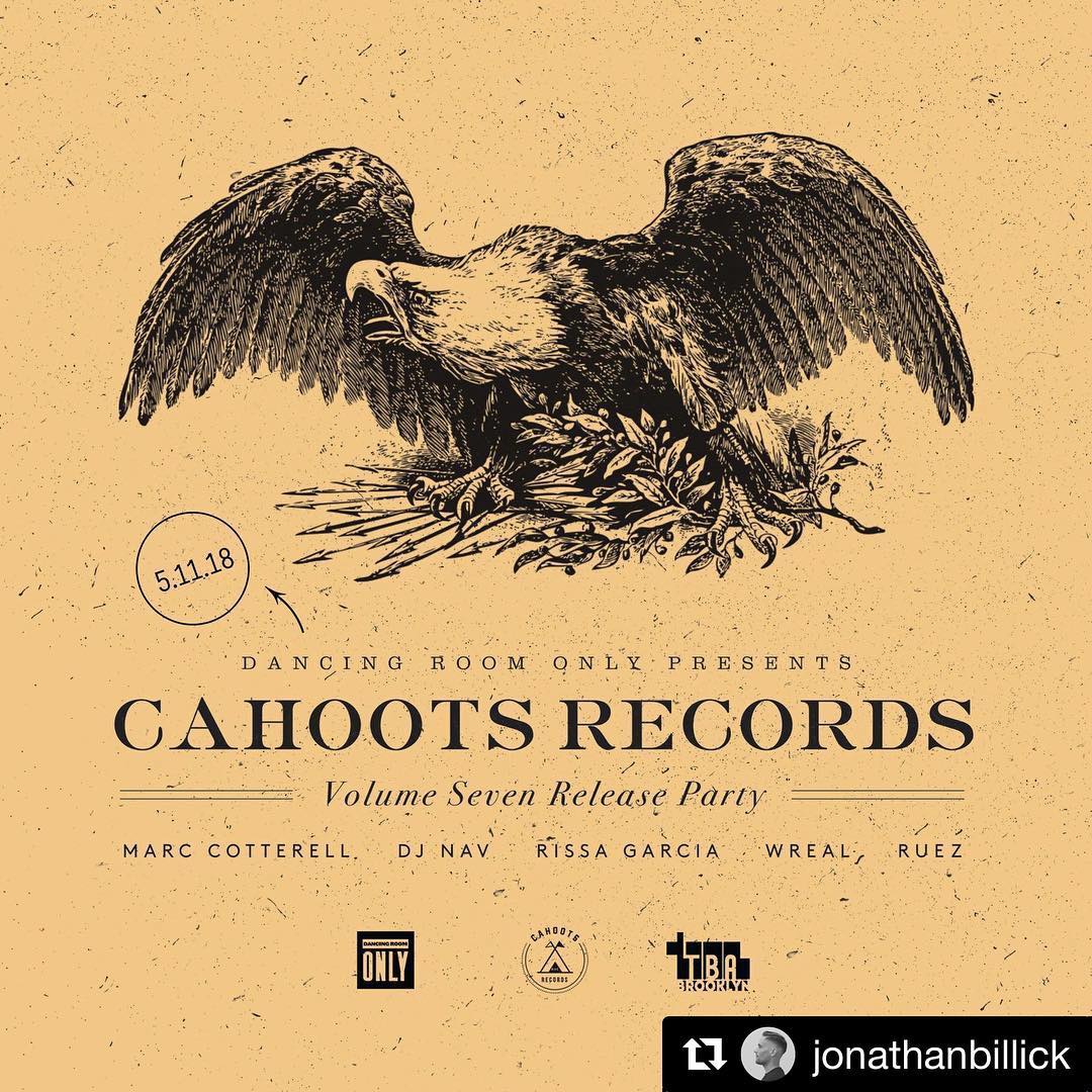 TBABrooklyn's tweet photo. Tonight, 6pm - 4am! #DancingRoomOnlyNYC X @CahootsRecords release w/ @MarcCotterell , #DJNav, @RissaGarciaNYC , @WrealNYC + #Ruez. (Happy Hour 6 - 9pm). Free before 11pm or $15 https://t.co/nWMbcrqUxh