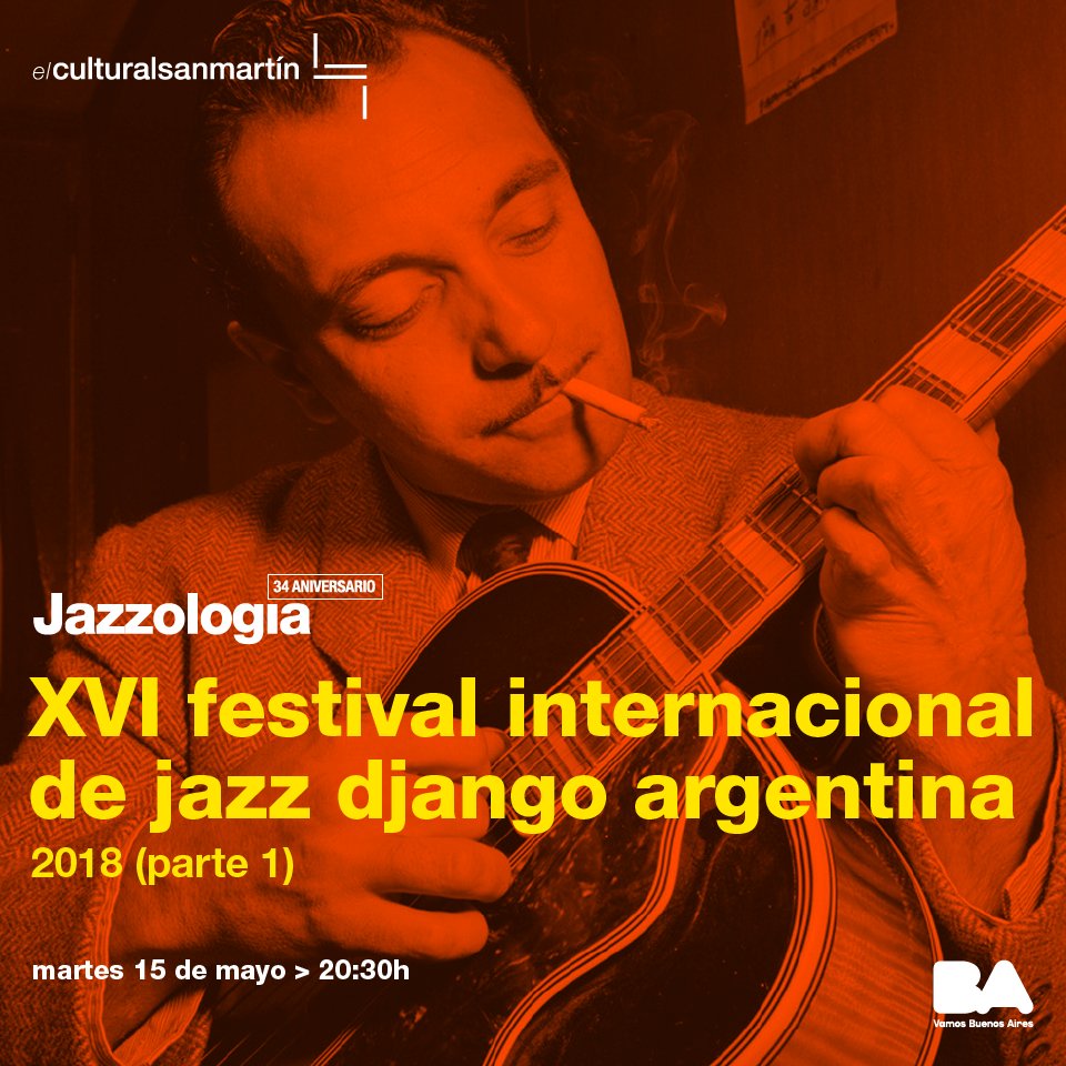 Mañana en Jazzología! Una nueva edición del Festijazz Django Argentina, bajo dirección general y comentarios de su creador, el guitarrista Ricardo Pellican: goo.gl/3rP8cZ
<a href="/diegopimentel/">Diego Pimentel</a> @DisfrutemosBA <a href="/datacultura/">BA Cultura</a>