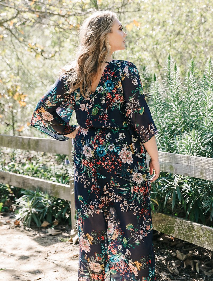 bailey blue floral dress