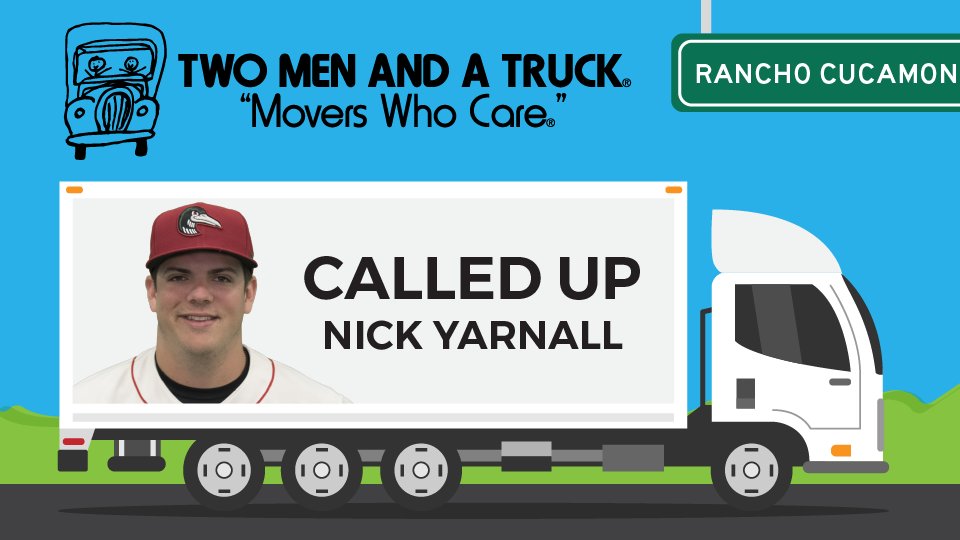 greatlakesloons's tweet photo. Two Men and a Truck Call Up ☝️

Congrats to @NickYarnall33 on getting the promotion from the #Dodgers! He's headed out to California to join the @RCQuakes.  #DiveIn https://t.co/Z6FOimxx09