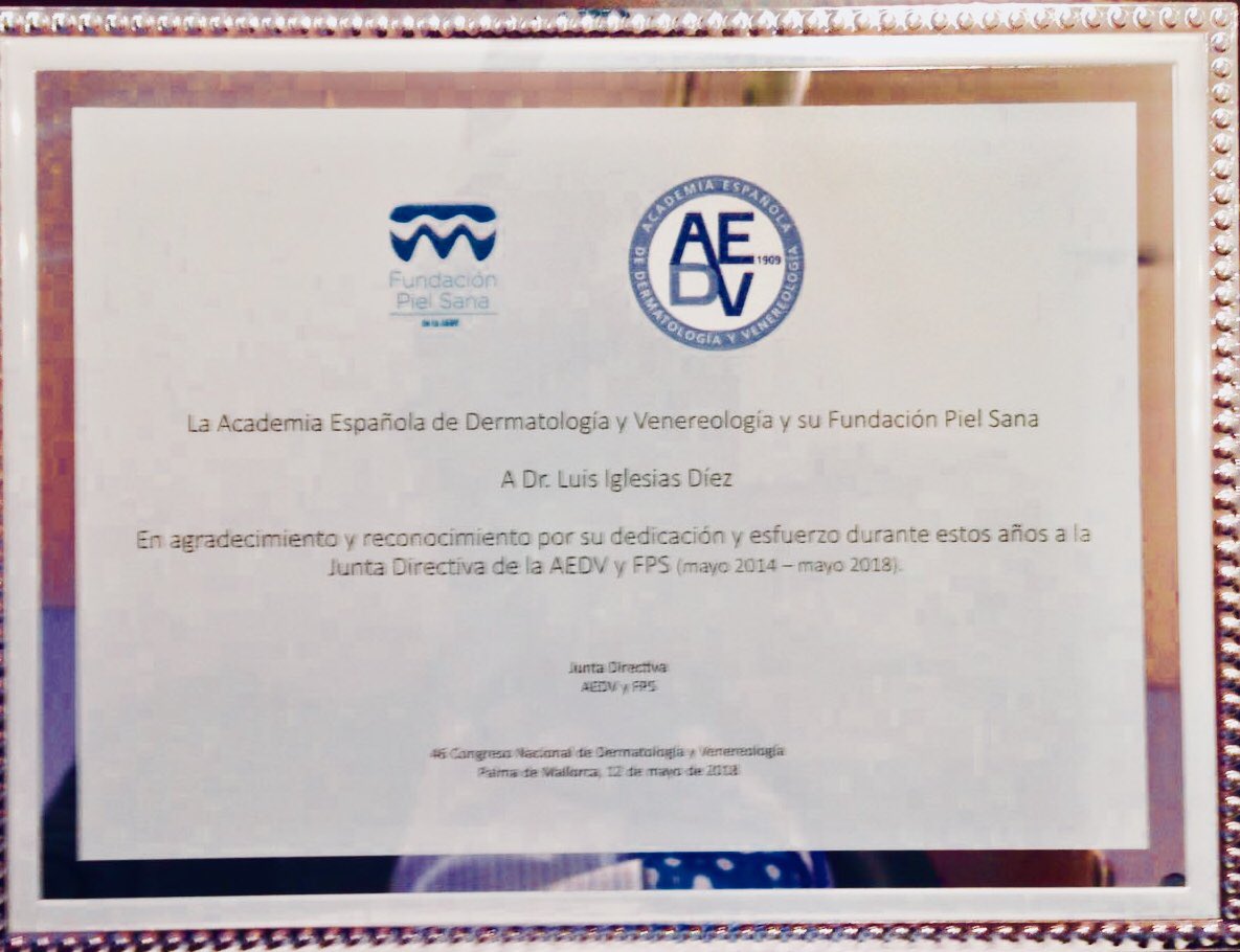 Los más grandes de la #dermatologia #española en la #AEDV2018 <a href="/aedv_es/">Academia Española de Dermatología y Venereología</a> <a href="/pielsana_aedv/">Fundación Piel Sana de la AEDV</a>