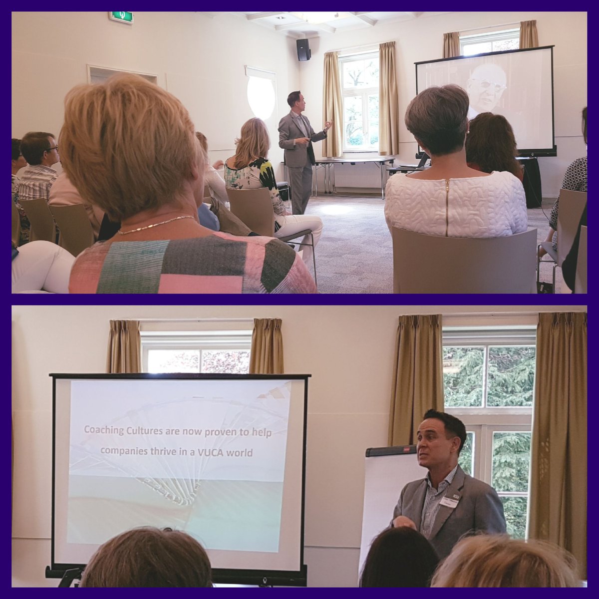 ICFNL1's tweet photo. "Coaching With Impact" .. grateful for a day of learning &amp; interaction for #ICW #Experiencecoaching @ICFHQ Thank you @JF_Cousin for your engaging contribution! https://t.co/wzKw2Z84Fs