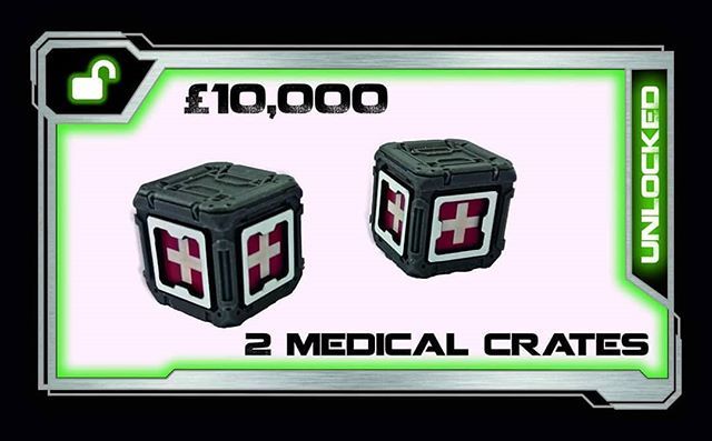 LaserTerrainCo's tweet photo. Unlocked our first Stretch goal 2 medical crates. #LaserTerrain #warhammer30k #zonemortalis #warhammer40k #infinitythegame #spacecrusade https://t.co/pvpDM3zlTo https://t.co/Gasj9iI3WX