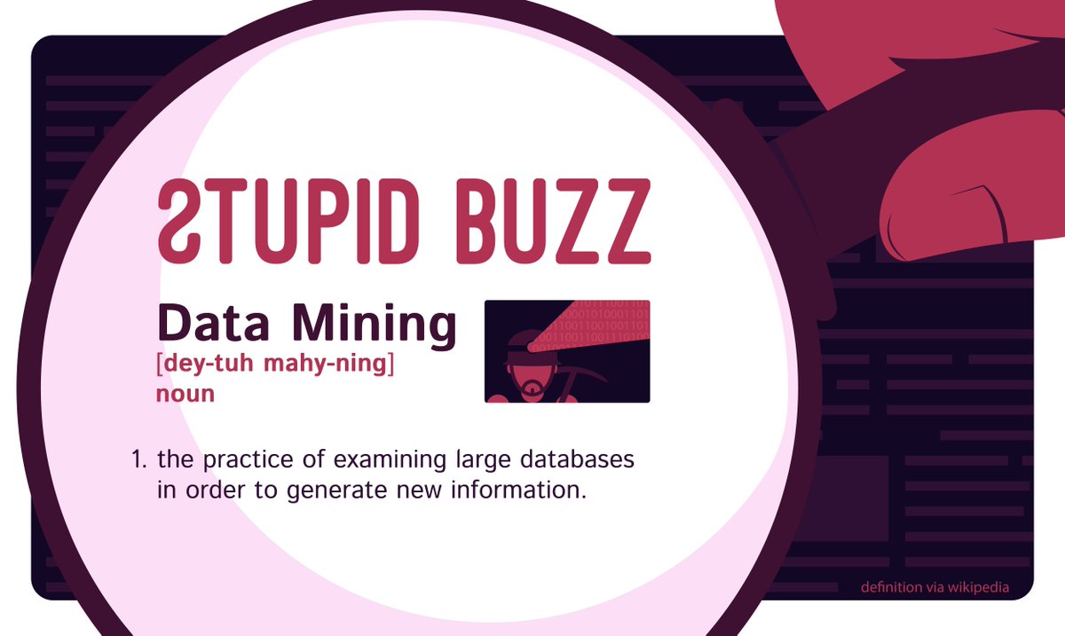 DiscussStupid's tweet photo. The #StupidBuzz from this week's episode of #DiscussingStupid is "data mining"
Check out ep 3, "#GDPR and Protecting #Privacy: Your baby's first word will be #Data"and all the other episodes of Discussing Stupid wherever you listen to podcasts or online at https://t.co/nhEiObgjHQ https://t.co/lqTDkqfeMt