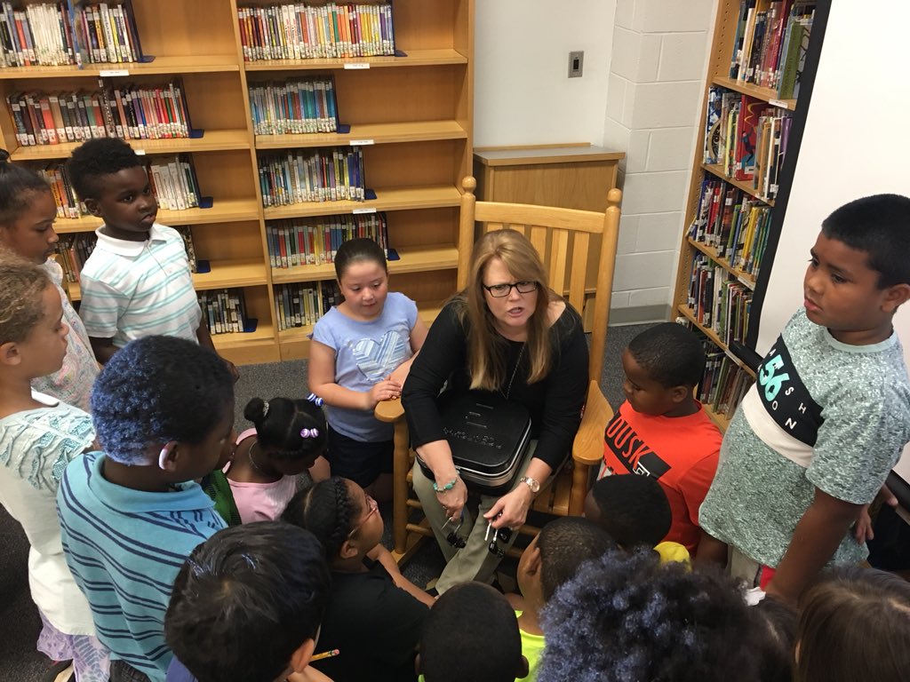 BreakOut Edu at Nashville with 2nd graders!  High engagement!  #nrmpsITF