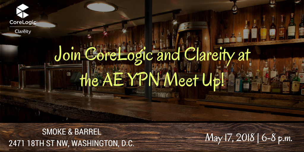 Join <a href="/TeamClareity/">Clareity</a> as we sponsor the AE YPN Meet Up on Thursday, May 17 from 6:00 – 8:00 p.m. at Smoke &amp; Barrel in D.C.! @BeerBBQBourbon