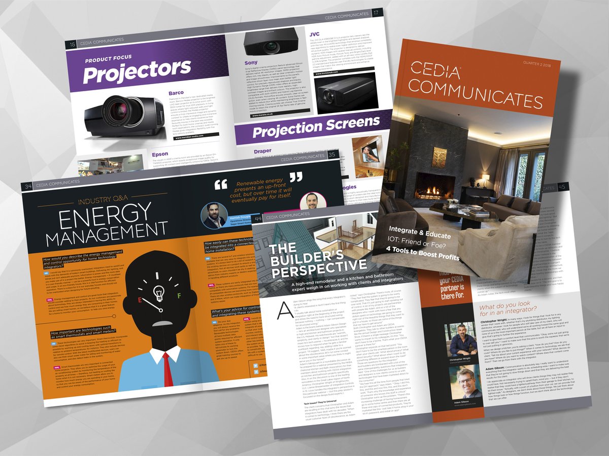 CEDIA_EMEA's tweet photo. Read the latest issue of #CEDIACommunicates now, packed with business advice, tech trends, amazing projects, CEDIA news, and much, much more! https://t.co/I2lFhcHJVX https://t.co/rqO8OKLmxD