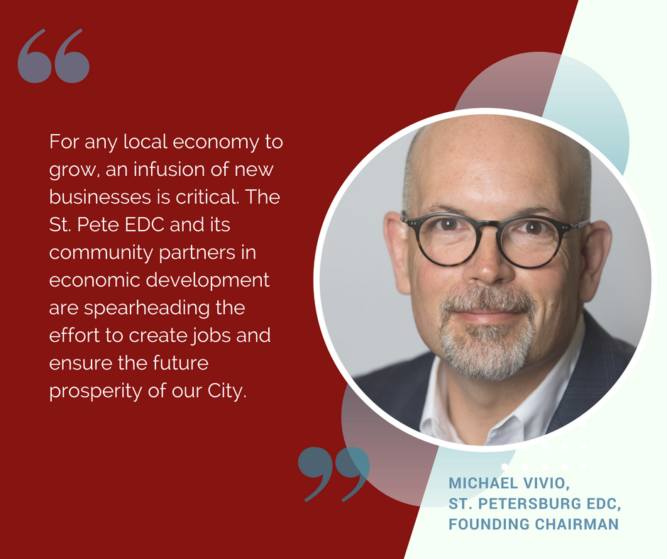 StPeteEDC's tweet photo. #EconDevWeek2018 2+ years ago, a committed group of investors &amp; dedicated community leaders got behind a vision for an organization that would create broad-based economic prosperity, expand the business base &amp; make a name for @StPeteFL as a premier business destination #EDW2018 https://t.co/4yJ2wo2qr0