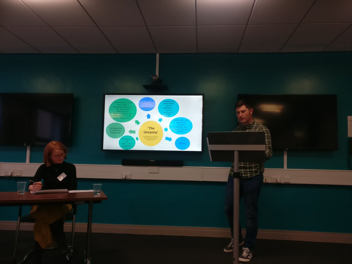 citiesofstrange's tweet photo. our fantastic keynote panel with Anke Bernau on medieval giants, Matthew Dimmock on early modern Christendom's image of China, and Adam Hansen on Marlowe's uncanny strangeness and strangers. #strangecities https://t.co/rdi20oV7ng
