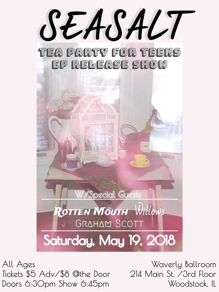 Outside of school, some of our students have some pretty exciting things happening, and one of those kids is Becky Sargeant, whose band, Seasalt, released their first EP “Tea Party for Teens” on all major streaming platforms today!  #woodstockhighschool #bluestreaknation #goblue