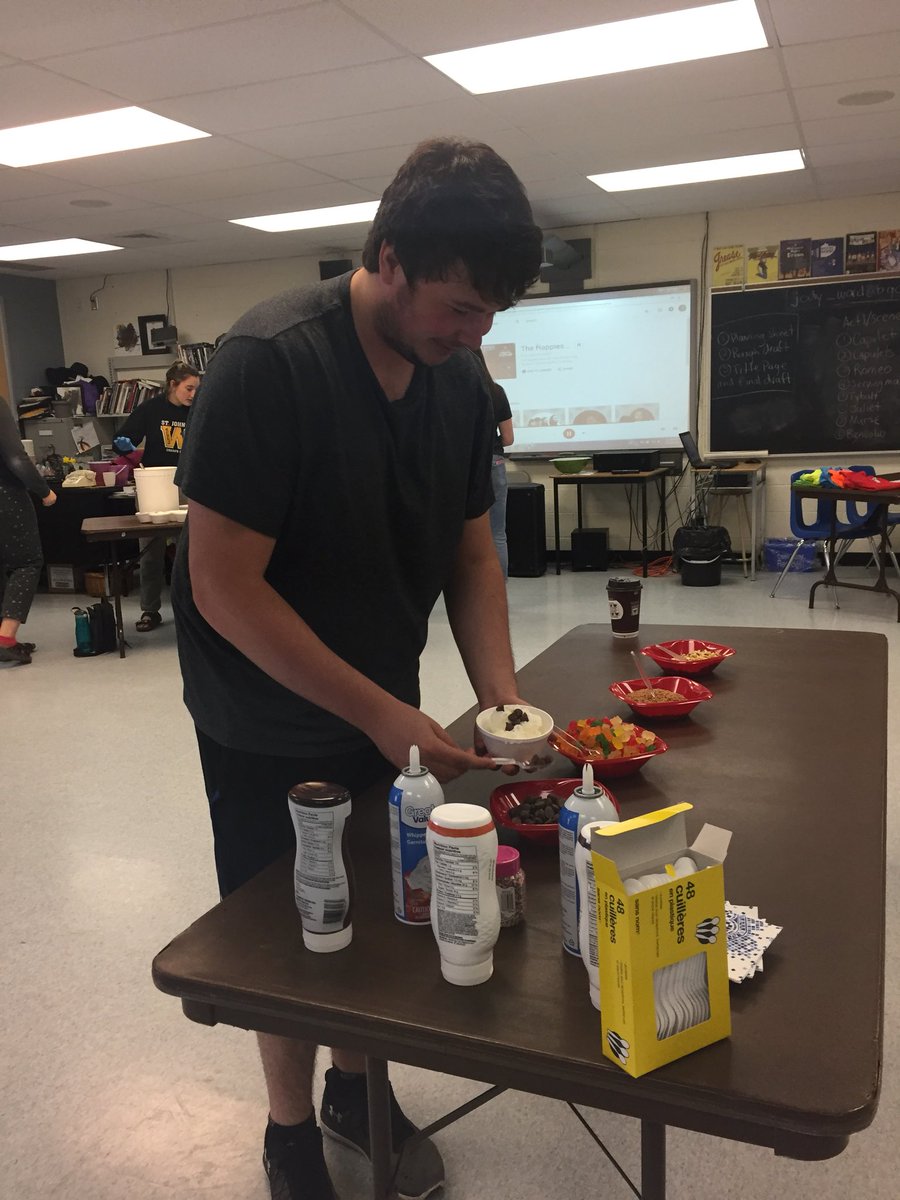 kirbjen's tweet photo. Sold out on Sundaes here at smhs to wrap up mental health week. Big thanks to Zehrs Owen Sound &amp; @Chapmans_Canada for the donations. We had some happy Mustangs today @MentalHealthBG @osstmarys https://t.co/UcivrAzcAK