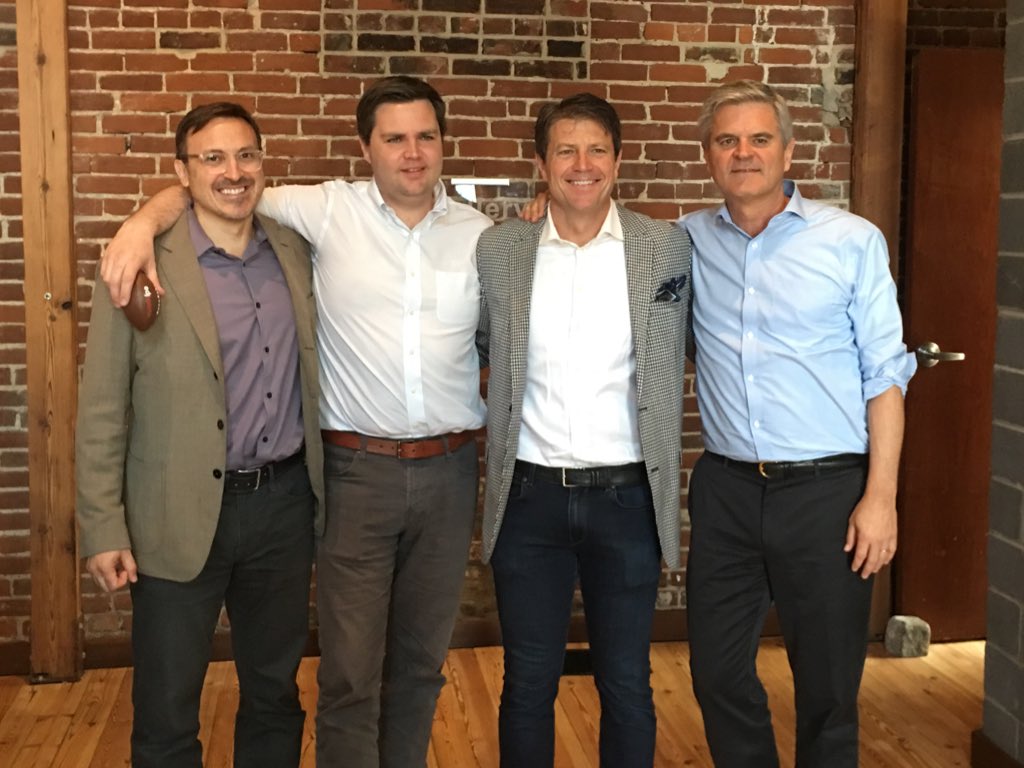 Thank you <a href="/revolution/">Revolution</a> <a href="/RiseOfRest/">Rise of the Rest</a> <a href="/SteveCase/">Steve Case</a> @JDVance1 for raising the awareness of innovation taking place in Louisville.  #ROTR7 #startuplou #datascience