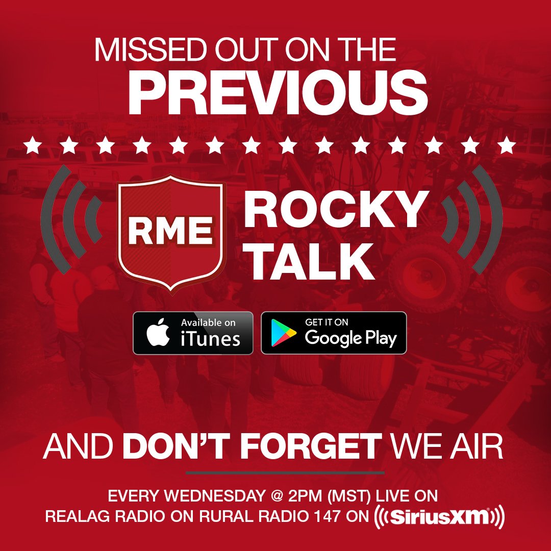 RMEHQ's tweet photo. Missed this week's #RockyTalk show? Check out our archive! https://t.co/WDkjSAvY1o And don't forget to listen every Wednesday at 2pm (MST) on SiriusXM Radio.
.
.
.
@realagriculture #siriusxm #RealAg #argonomy #seed #plant18 @SIRIUSXM #Ag #optimization #smartfarmer #farming #rme https://t.co/Yi4XJgIw5H