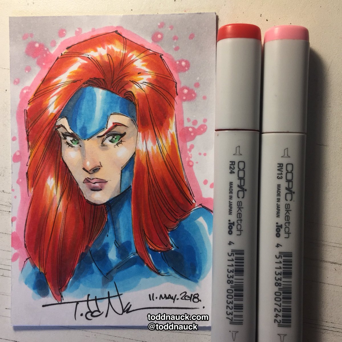 Todd Nauck On Twitter Jean Grey X Men Red Line Art And Copic