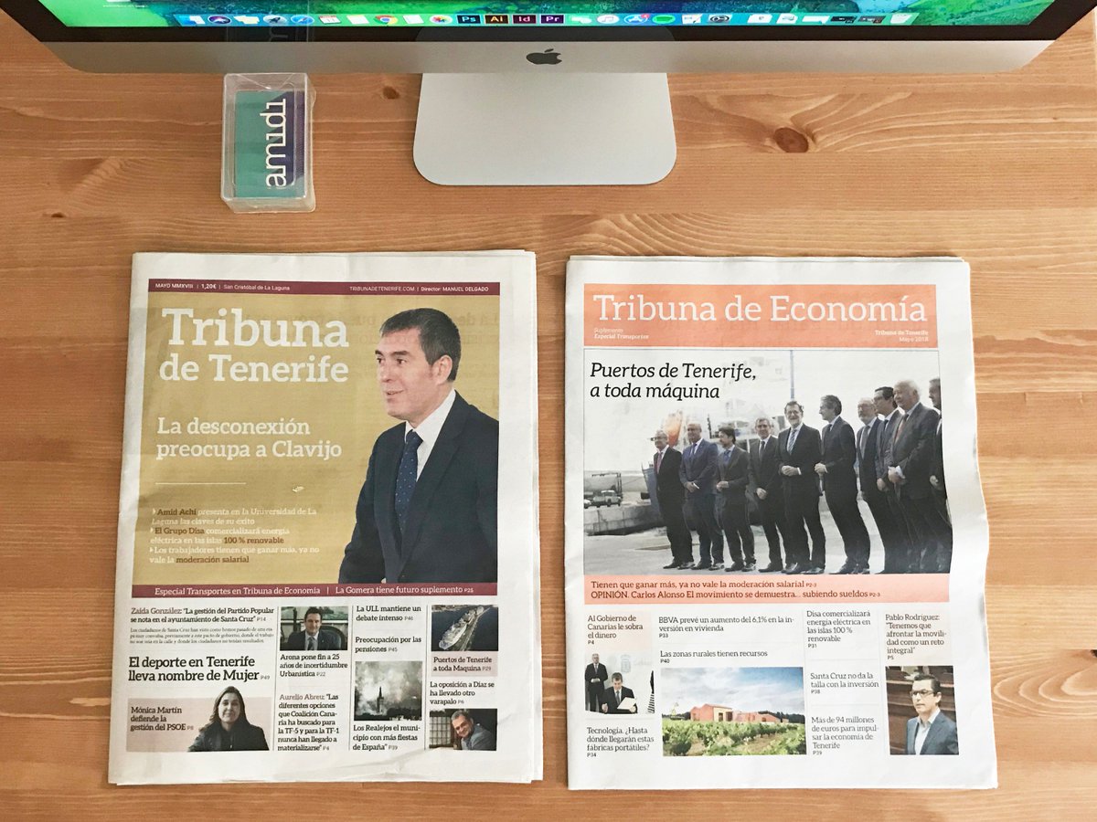 Número de mayo de Tribuna de Tenerife y Tribuna de Economía, a la venta en quioscos. Y como siempre, gracias por confiar en nosotros para la maquetación 🙂
