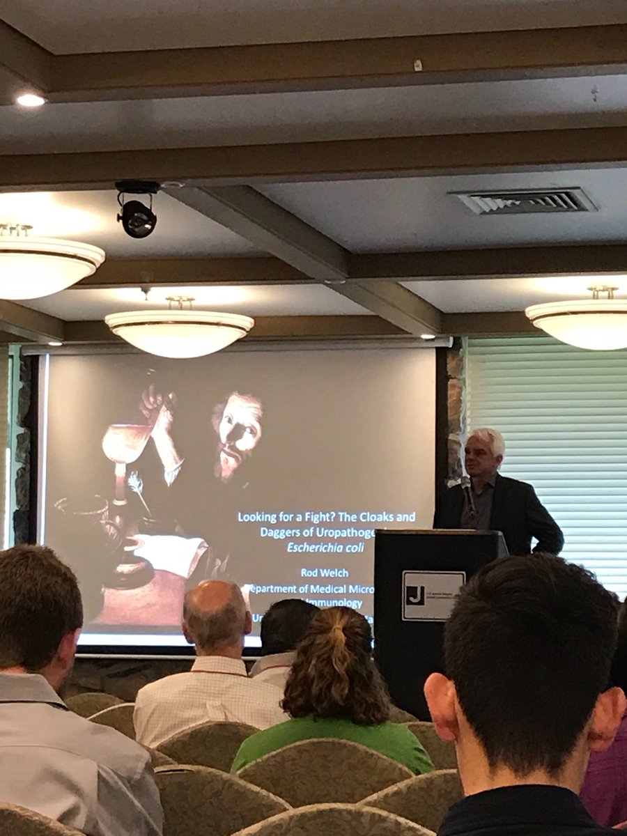 cmorganr's tweet photo. Impressive Keynote presenter from the University of Wisconsin-Madison: Rod Welch. #uropathogenicEcoli #TripleI18 https://t.co/nzbrmqZjBk