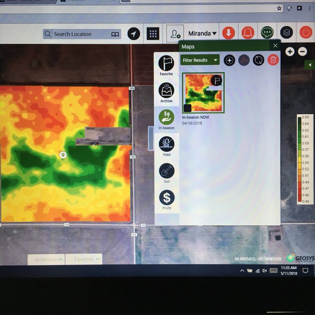 msimsW900L's tweet photo. Winter wheat strip trials as seen on R7 in-season imagery. Check the imagery, ground proof in the field! #CroplanWinterWheat #croplan #experimentals https://t.co/NTe6GMEhPn