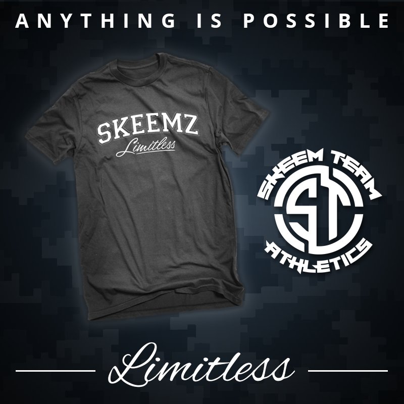 Anything is possible if you believe it. Nothing can stop you if you are Limitless. Comfortable and durable shirt from Skeem Team Collection. Get yours today by visiting skeemteam.com today! #skeemteam #skeemteamathletics #fitness #sportsgear #sportswear #phillyfitness