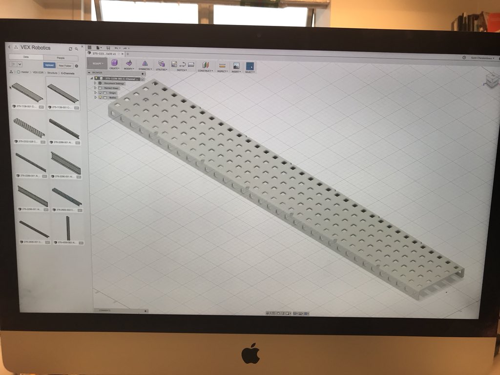 GirlBots's tweet photo. @autodesk We @GirlBots have our parts folders all ready and organised. Time to get #CADing our Robot on @adskFusion360 @TEAMEBS @steve_fctuning @MikeADSK @MattBell_ADSK . Time to leave School after a long day. https://t.co/9WIO8xHddH