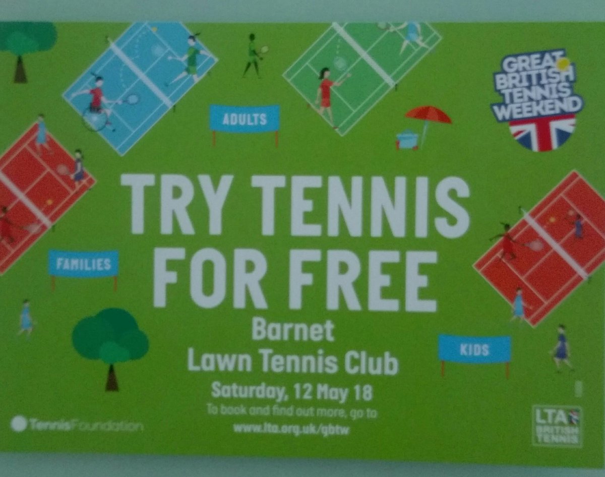 karengfenn's tweet photo. Free 🎾 experience tomorrow from 2p.m. @BarnetLTC in Gloucester road All welcome to join in the fun😊 https://t.co/vEb7zeMvTF