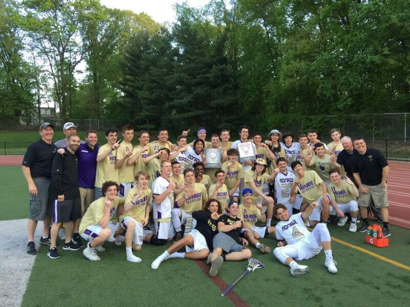 MonroeTownHS's tweet photo. MTHS Boys LAX County Champs! Congrats to the coaches &amp; players for a thrilling OT win! https://t.co/Gx0EDdhmM8