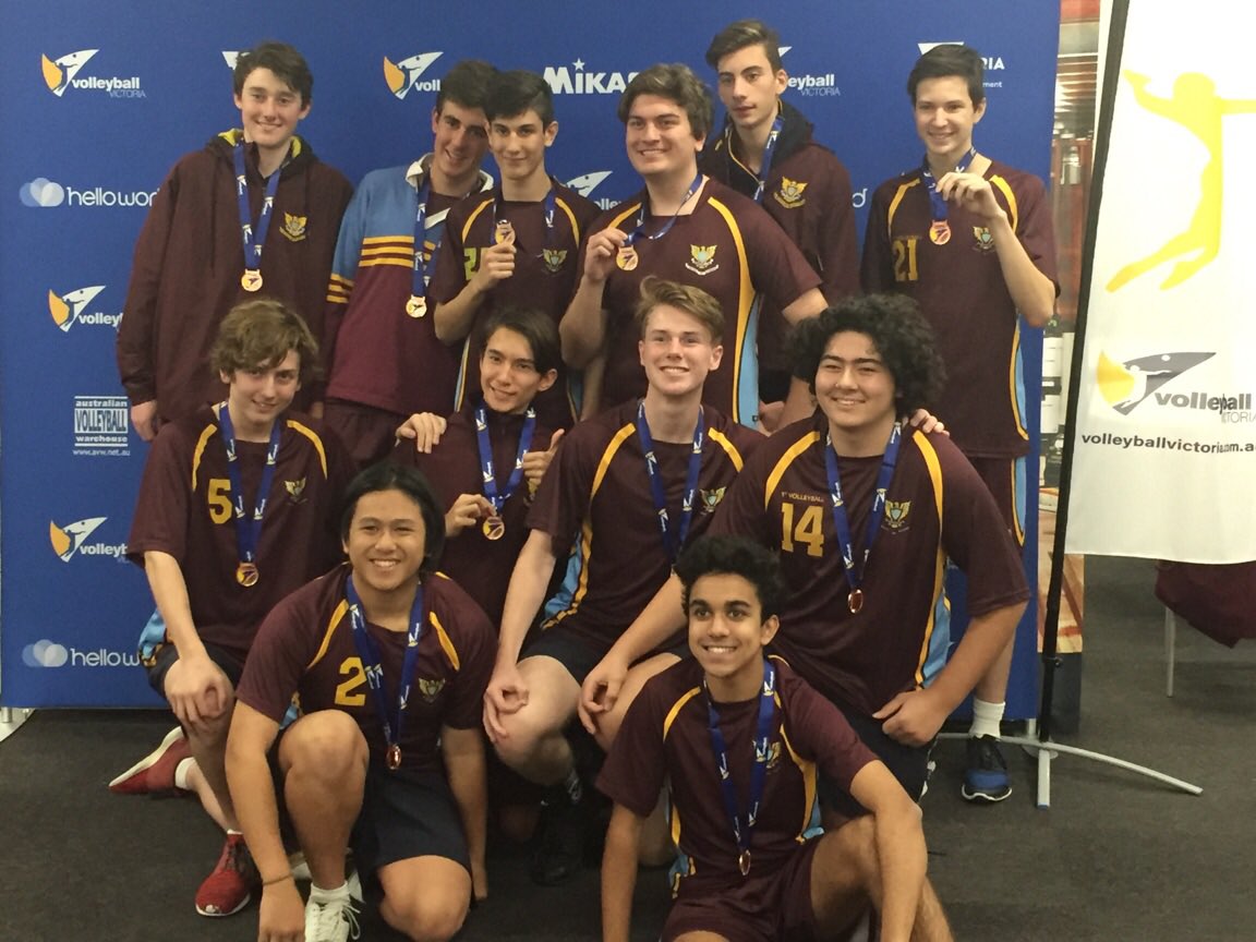 Well done to our Volleyball team who won a bronze medal at yesterday’s @Volleyball__VIC event. They played in the U17 division two competition. #MCSport
