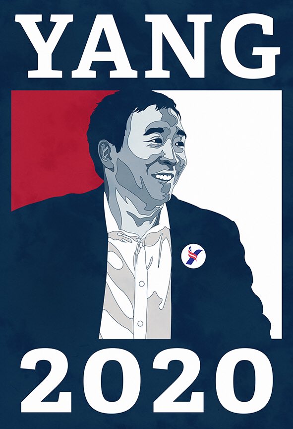 AndrewYang's tweet photo. Great having @epicprops and his brother Rich visit us here at HQ. Jerry is a talented comic book artist who made an amazing poster for the campaign. https://t.co/5aocJPoBHL