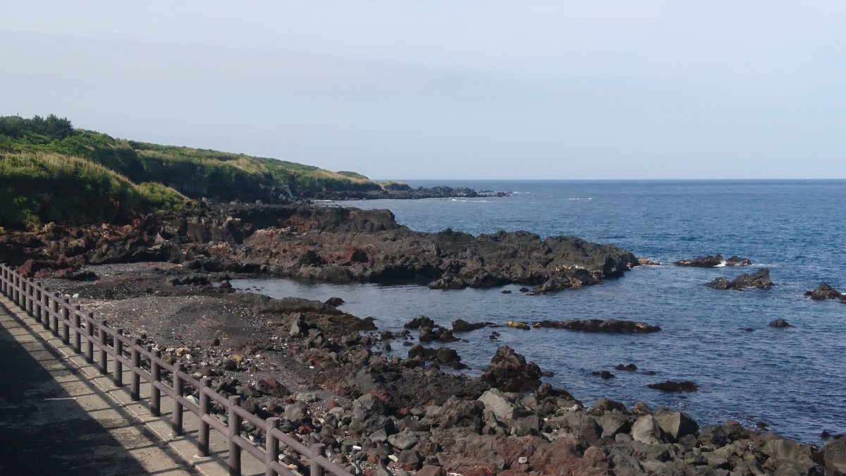 Joint Farms 伊豆大島 あれ 今朝の野田浜ですが周辺の磯には誰も入っていません 南の風少々ありますが釣り はできそうなのに 海も穏やかで浜の方では潜りの方のブイが浮いていました 伊豆大島 釣り場 野田浜