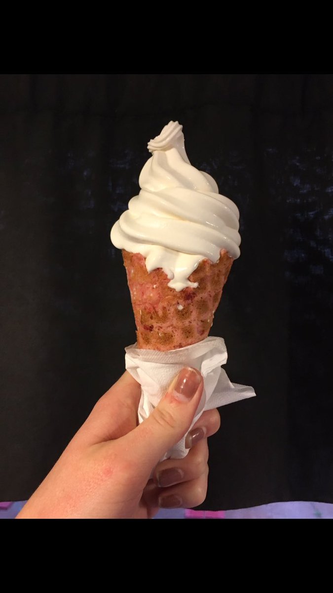 Rosies_funcream's tweet photo. This weekend only, come treat your mom to a pink waffle cone! She will love this tasty raspberry twist to already amazing waffle cones! https://t.co/5kW5dU6wne