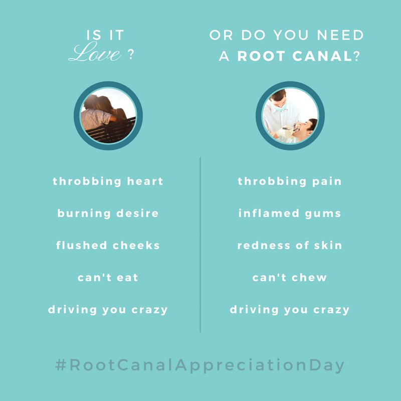 PattersonDental's tweet photo. Is it the kind of throbbing heart that means you're in love? 😍 Or the kind of throbbing pain that means you need a root canal? 🙁 Probably best to see a dentist, just to be sure... #OddlySimilar #RootCanalAppreciationDay #RootCanalAwarenessWeek #ThankADentist https://t.co/DP6D91dRSc