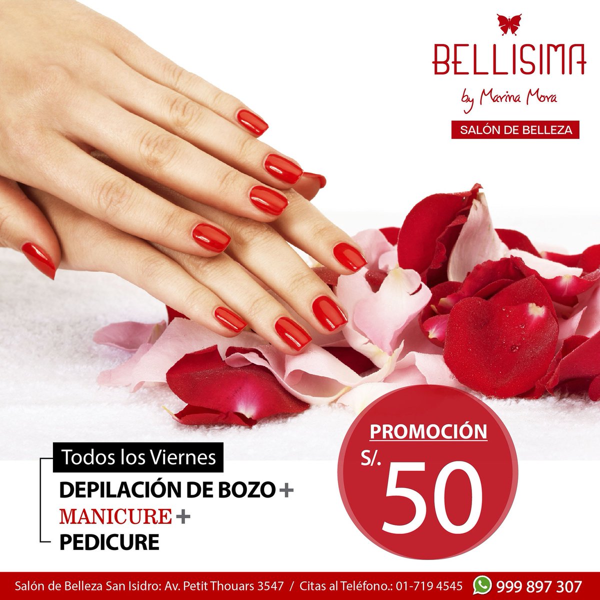 BellisimaOF's tweet photo. Bellisimas!!! Todos los viernes estamos de promoción, Depilación de Bozo + Manicure + Pedicure a solo S/ 50.00 😊💆‍️💅
Pueden visitarnos en nuestro salón de belleza de San Isidro: Av. Petit Thouars 3547, citas al 719-4545. Las esperamos. 😉
#bellisima #salondebelleza https://t.co/82GyvSehho