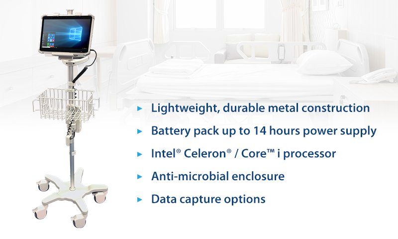 DTResearch's tweet photo. DT Research #MedicalTablet Cart Systems are ideal for health professionals to manage patient information, making #data access efficient and optimizing staff workflows. https://t.co/q7Iz9W9ouz https://t.co/LiBgfCI3m6