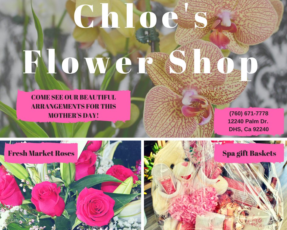 Flowersby_Chloe's tweet photo. Show your mom how much you love her! Chloe's Flower shop has amazing Mother's Day gifts! FREE Delivery for Mothers day from Desert Hot Spring to Palm Desert! Call or Visit us today! (760) 671-7778  #flowers #flowershop  #flowersbouqet #flowerseverywhere #bouqets #MothersDay https://t.co/c66lCdoDi3