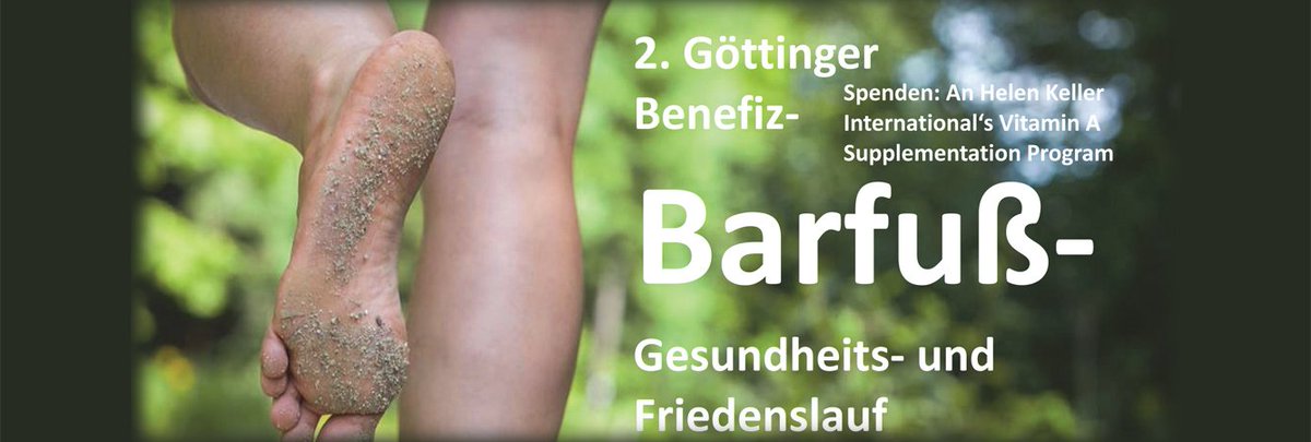 barfussshop's tweet photo. Macht mit beim 2. Göttinger Benefiz‐Barfuß‐Gesundheits‐und-Friedenslauf am 3. Juni 2018!

https://t.co/nuWISKdkF5 https://t.co/kIEavjTADe