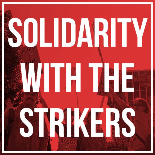 With over 400 workers at <a href="/HardRockCasinoV/">Hard Rock Casino Vancouver</a> on strike, people scheduled to perform there like <a href="/thorogoodmusic/">Thorogood&Destroyers</a> and <a href="/hoccgoomusic/">Denise Ho</a> should not cross the picket line. Don't be scabs, let's stand with working people struggling for better conditions! #hardrockstrike #solidarity #bclab