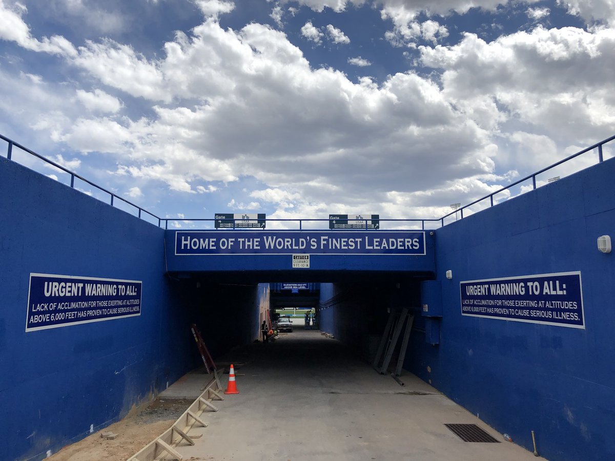 AF_Football's tweet photo. Check back here at 4 for a special video from @CoachTCalhoun about the Falcon Stadium Locker Room Construction! https://t.co/w5WneBRyyW