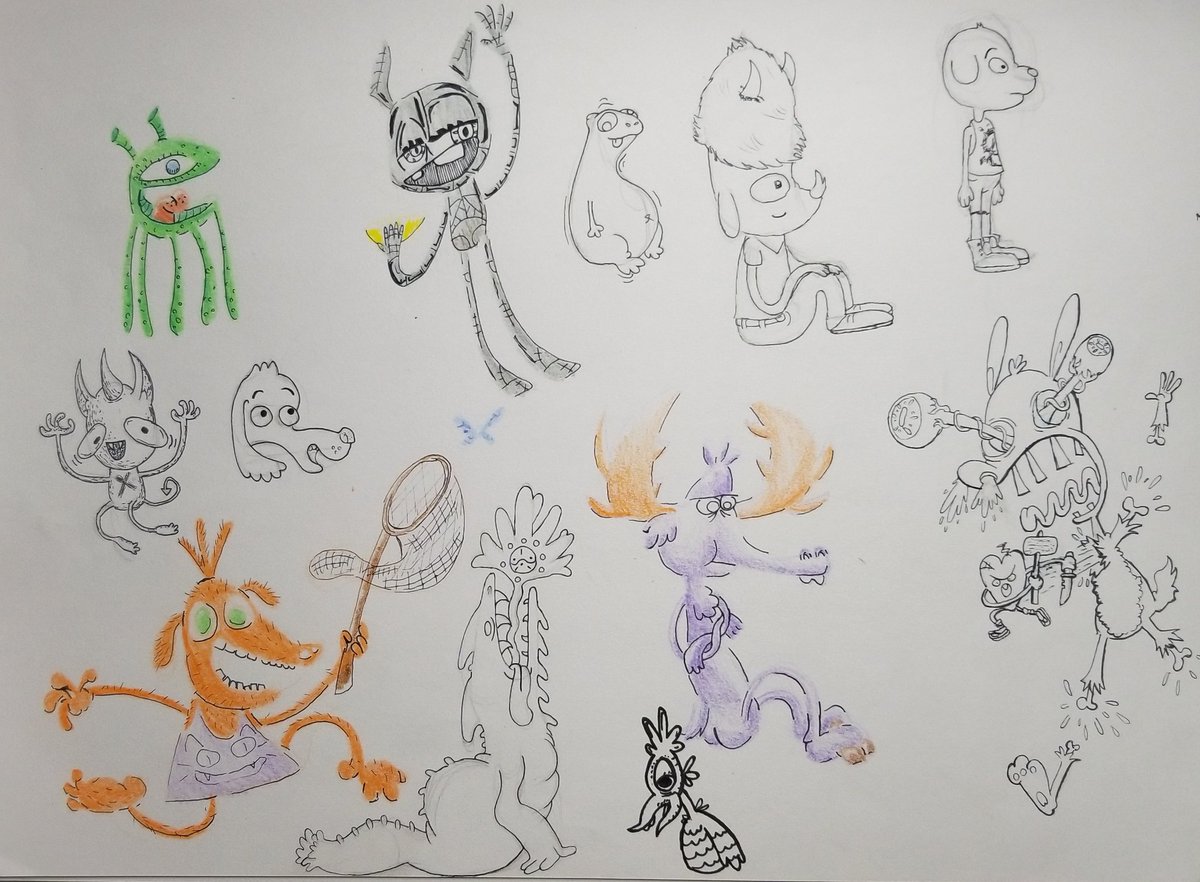 EotixAnimation's tweet photo. Just messing around, might use some of these for a short or two.
#characterdesign #cartoons #sketchbook #art #animation https://t.co/fK1fStFGr6