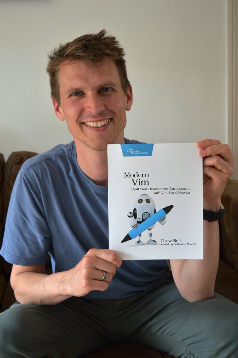 nelstrom's tweet image. It lives!
My copy of Modern Vim has arrived.