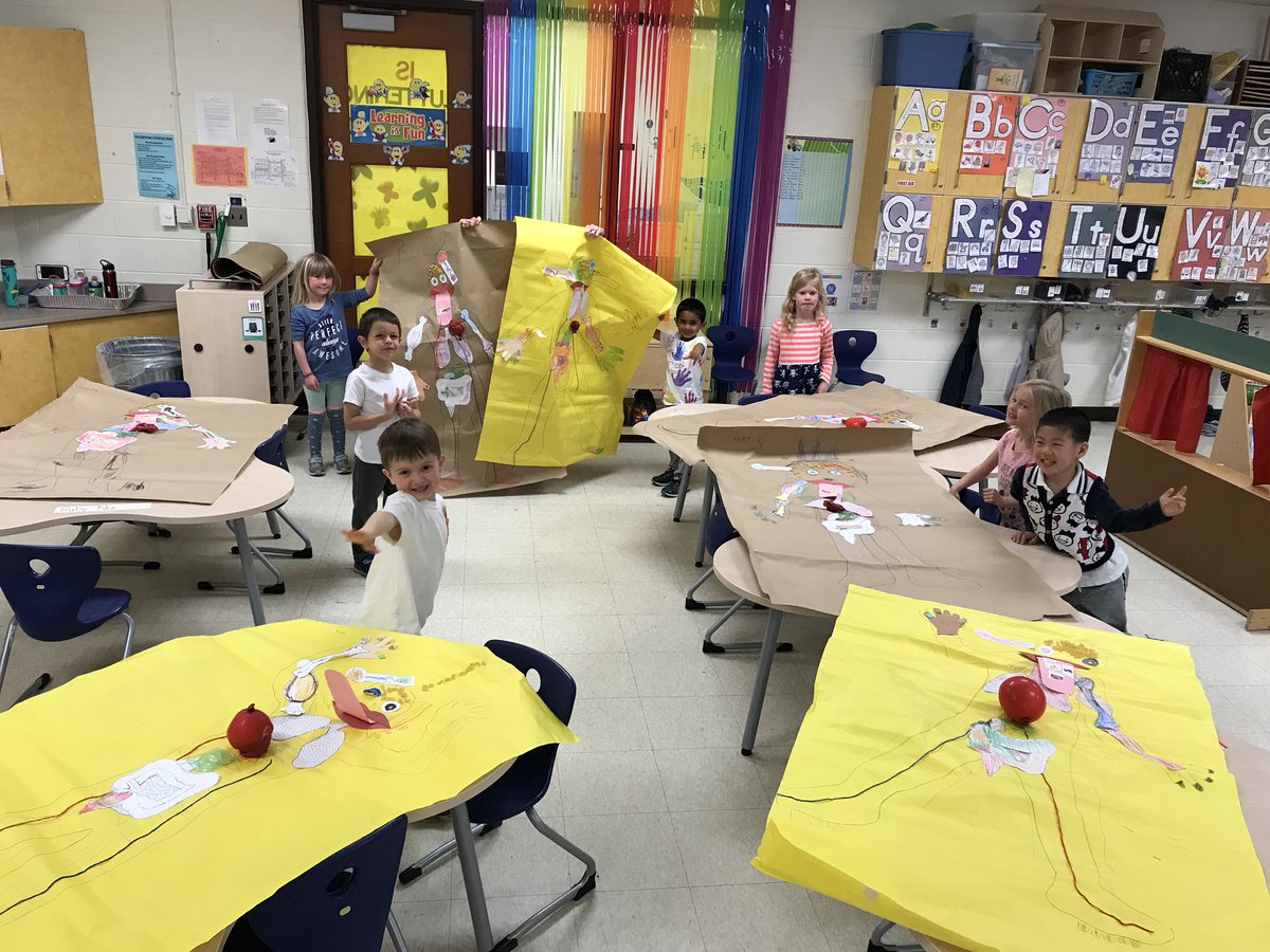 thurstonpre's tweet photo. After 11 weeks we have finally finished our wonderful bodies. #preschoollife @a2Thurston https://t.co/OJLBggjdyA