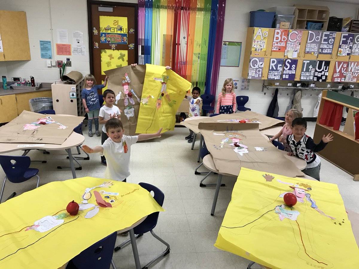 thurstonpre's tweet photo. After 11 weeks we have finally finished our wonderful bodies. #preschoollife @a2Thurston https://t.co/OJLBggjdyA