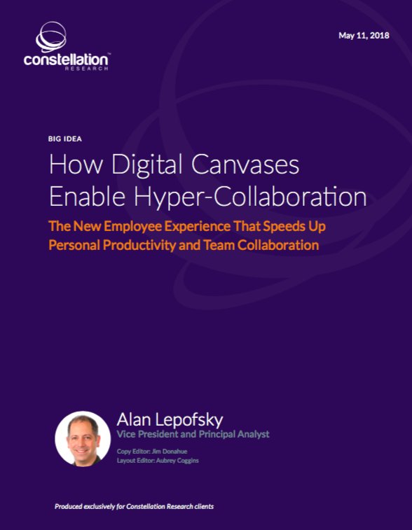 alanlepo's tweet image. I'm super excited to announce my latest report: How Digital Canvases Enable #HyperCollaboration: The New #EmployeeExperience That Speeds Up #PersonalProductivity and #TeamCollaboration. More info coming soon...

#futureofwork #socbiz