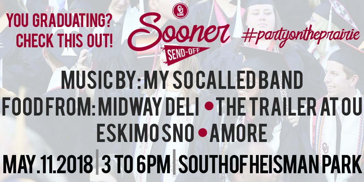 OU_Alumni's tweet image. In just over 30 minutes, the #PartyOnThePrairie gets started. If you miss this, you're future children will never let you forget it. Don't be those future parents. Get to Sooner Send-off beginning at 3 pm!